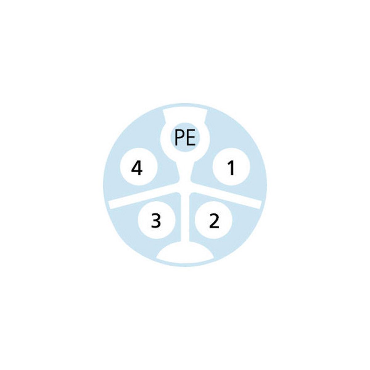 Роз'єм PK-WAKC5K для монтажу, M12, прямий, гніздо, код K, 4+PE 630В 12А | ESCHA
