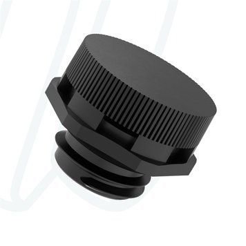Заглушка вентиляційна з поліаміду M12x1,0 / TL=10,0мм / RAL 9005 чорна (тиск проникнення води = 0,2 bar, cередній потік повітря для ∆P=70 mbar/1 = 120, M, M12x1,5, 10 мм