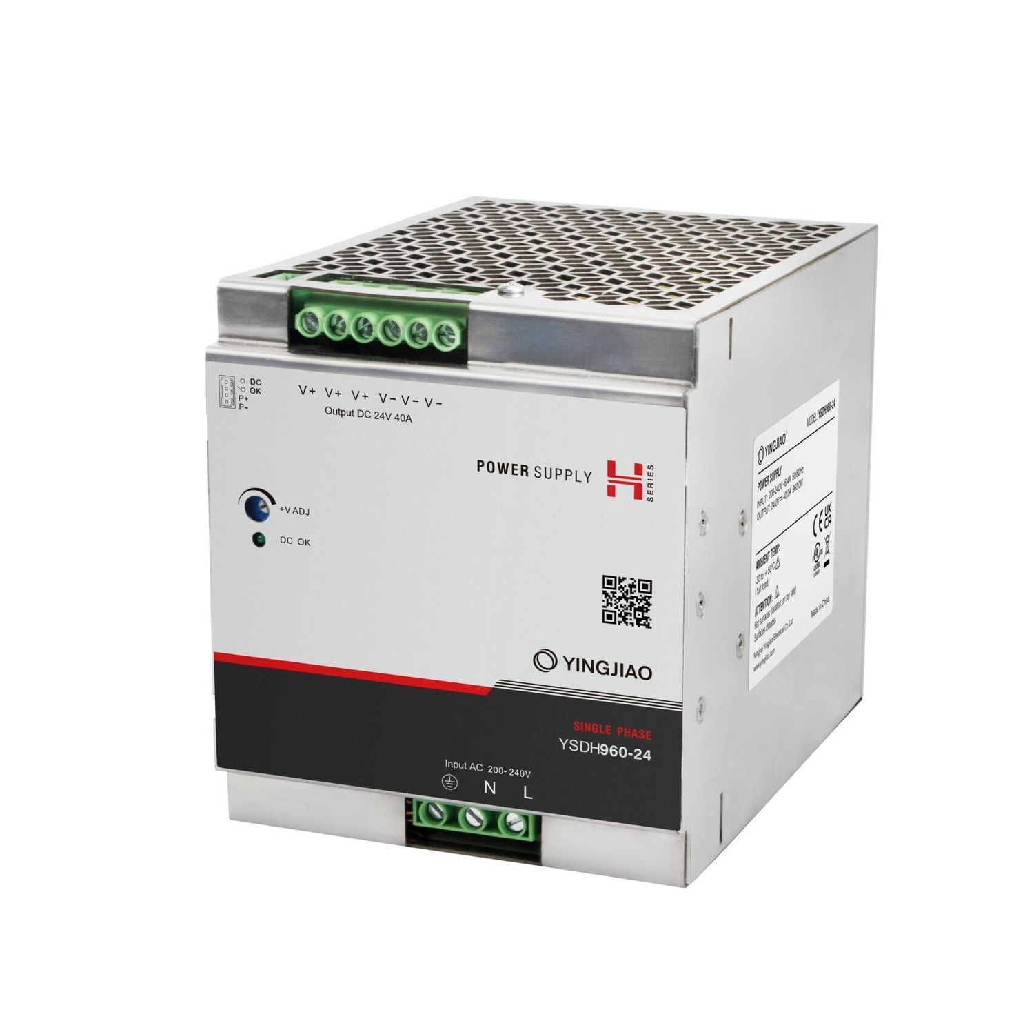Блок живлення YSDH на DIN рейку / Uвх=100-240VAC / Uвих=48V / 960W