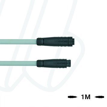 Кабель AL-KP4-1-AL-SP4/P00, хватка &Oslash;8мм , гніздо пряме 4п, хватка &Oslash;8мм, штекер прямий, 4п, ПВХ, 1м, сірий
