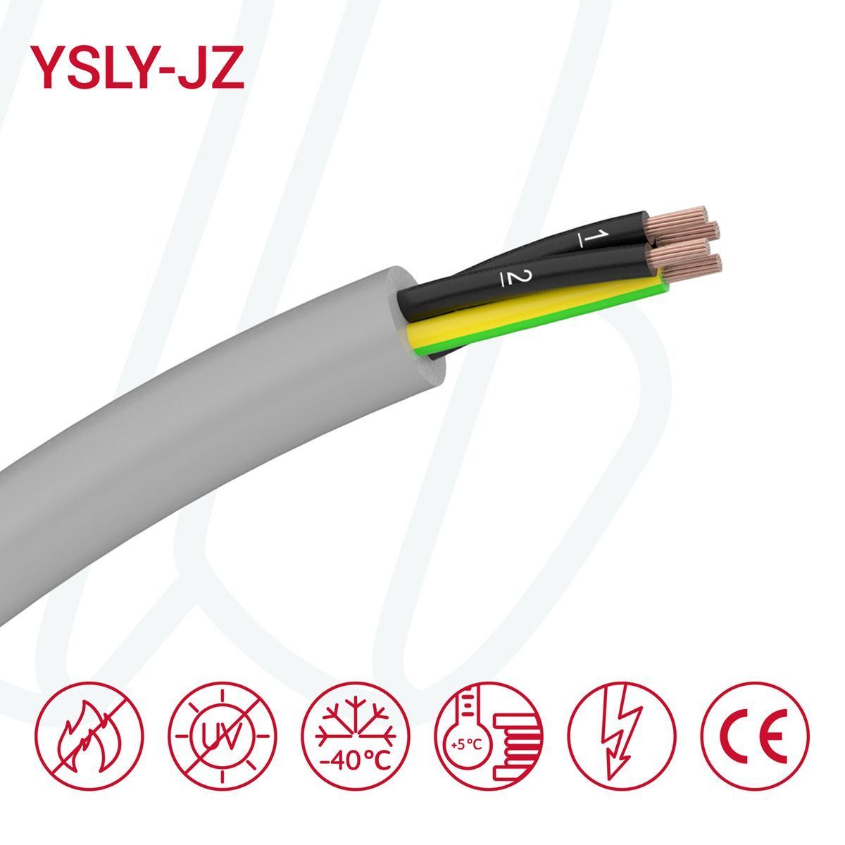 Кабель YSLY-JZ 25G0,75 сірий