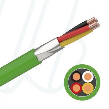 Кабель EIB-BUS J-Y(St)Yh 02X2X0,8 (0,5мм&sup2;) зелений