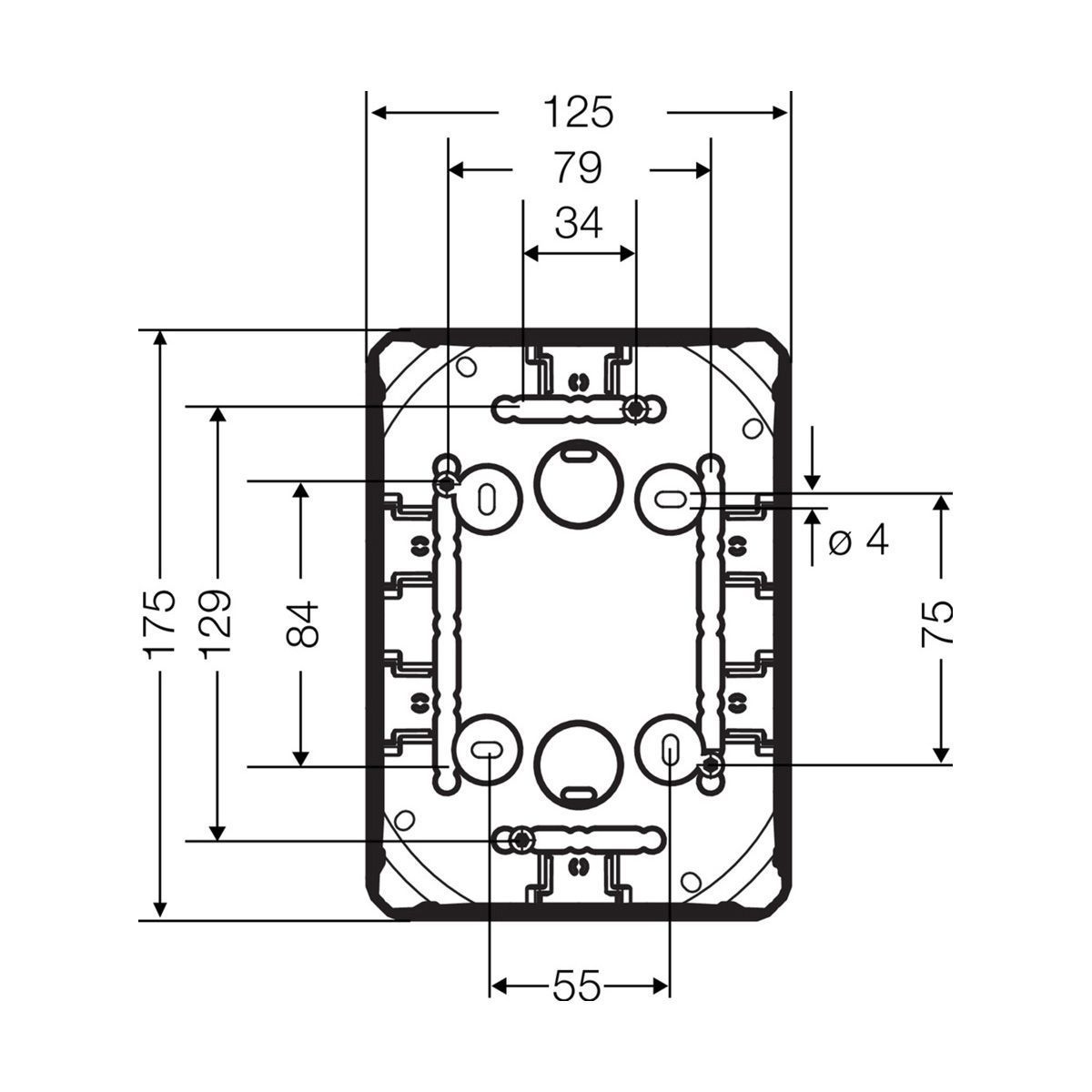 Розподільна коробка KF1000G 180x130x77 мм, IP66/67, без клемника, сіра RAL 7035 | HENSEL