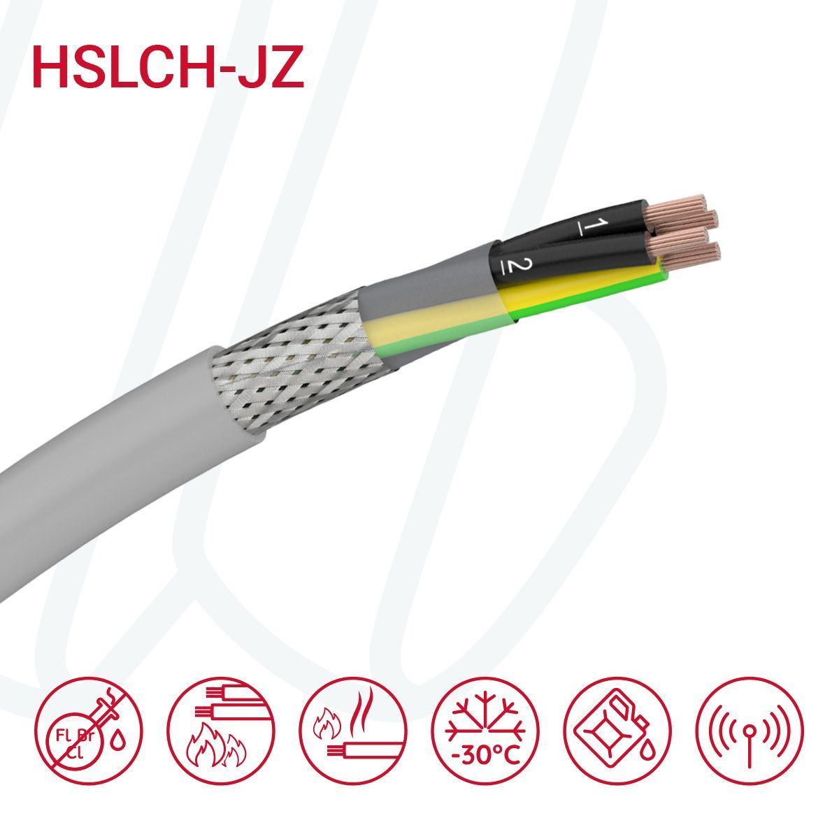 Кабель HSLCH-JZ 5X1,5 сірий