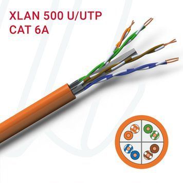 Кабель VOKA-LAN XLAN 500 U/UTP 4X2XAWG23/1 Cat.6A FRNC Eca помаранчевий