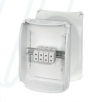 Розподільна коробка DK5054G 355x255x122 мм, IP66, з клемником 4х50 мм&sup2;, світло-сіра RAL 7035 | HENSEL