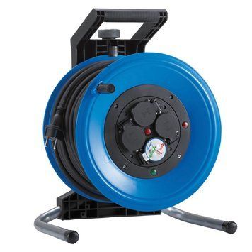 Пластикова котушка з кабелем HEDI Professional Plus 320, &Oslash; 320 мм, термозахист з HEDI DiagS, 4xSchuko IP54, 50м H07RN-F 3х1,5