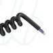 Кабель спіральний 5X0,75 PUR чорний 1,9м &rarr; 10м