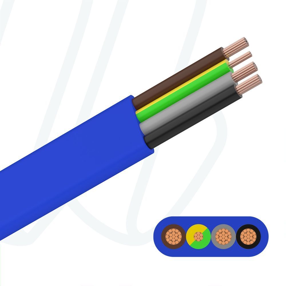 Кабель DRINCABLE 800 FL 3G4+1X2,5 синій