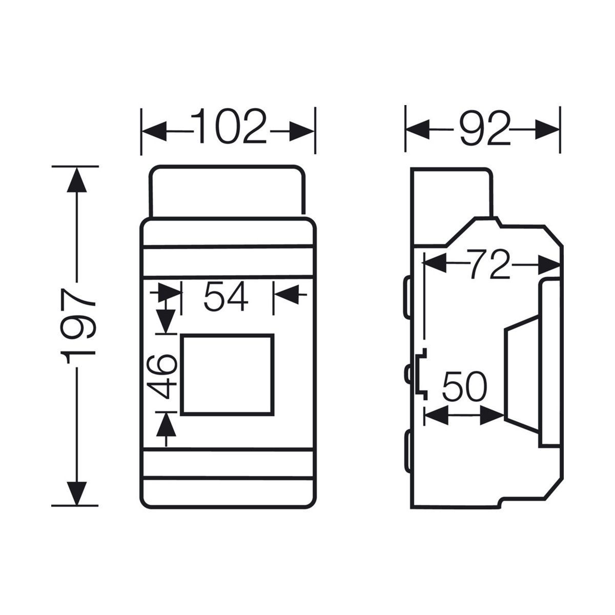 Розподільний щит KV 6103 без клемника, 1х3 модулів, IP65 | HENSEL