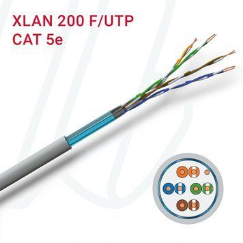 Кабель VOKA-LAN XLAN 200 F/UTP 4X2XAWG24/1 Cat.5 FRNC сірий