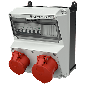 Модуль AMAXX 260x225 мм з роз'ємами 1xCEE16А5п 1xCEE32А5п 1xMCB32А3п/C 1xMCB16А3п/C IP44, 1, 1, є, 1, 1, 260x225