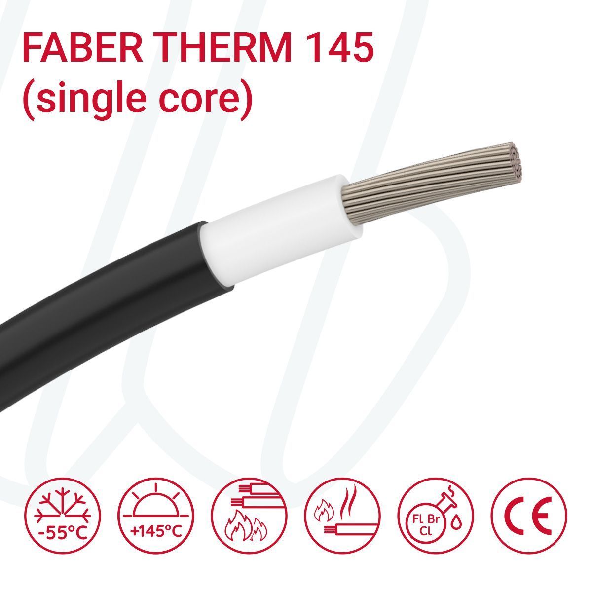 Провід FABER THERM 145 SC 1X1,5 чорний