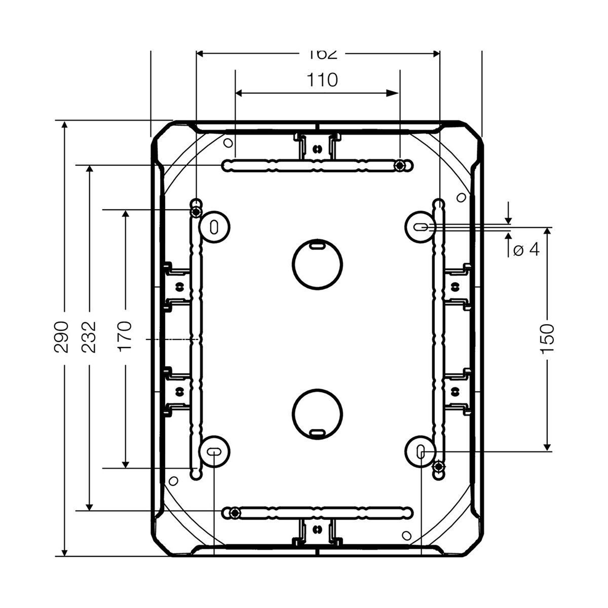 Розподільна коробка KF3550A 295x225x122 мм, IP66/67, з клемником 5x50 мм&sup2;, світло-сіра RAL 7035 Cu/Al | HENSEL