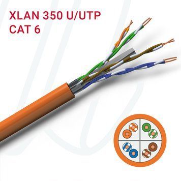 Кабель VOKA-LAN XLAN 350 U/UTP 4X2XAWG24/1 Cat.6 FRNC Eca помаранчевий