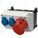 Модуль AMAXX 160x225 мм з роз'ємами 1xCEE32А5п 2xSchuko IP44, 2, 1, немає, 130x225