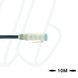 Кабель MA-ET06-2SGP1-10/S370 ET, гніздо пряме, 2п, корпус захвату з різьбленням, зі схемою захисту, LED, PUR, 10м, чорний | ESCHA