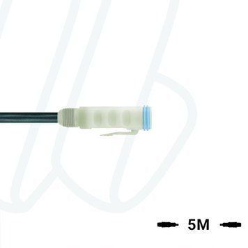 Кабель MA-ET06-2SGP1-5/S370 ET, гніздо пряме, 2п, корпус захвату з різьбленням, зі схемою захисту, LED, PUR, 5м, чорний | ESCHA