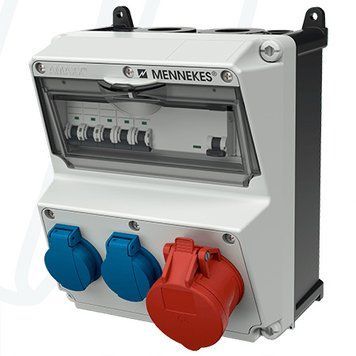 Модуль AMAXX 260x225 мм з роз'ємами 1xCEE16А5п 2xSchuko 1 RCD 40 A 4 p 0.03 A 1xMCB16А3п/C 2xMCB16А1п/C IP44, 2, 1, є, 2, 1, 1, 260x225