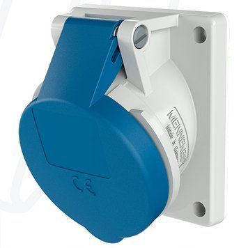 Розетка панельна 16A 3п 6г 230В, IP44 (нахил 20&deg;) з TwinCONTACT, 16 A, 3, 230 В, 6г