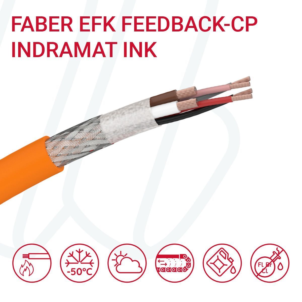 Кабель FABER EFK FEEDBACK CP (02X2X0.25+02X0.5) cUL INK-0448 помаранчевий