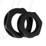 Контргайка з поліаміду з фланцем M25x1,5 / SW=32мм / чорна RAL 9005, M, M25x1,5