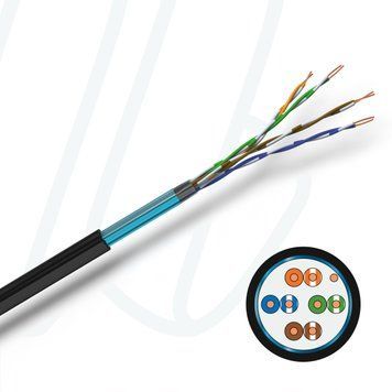 Кабель VOKA-LAN XLAN 200 F/UTP OUTDOOR 4X2XAWG24/1 Cat.5 PE Fca чорний