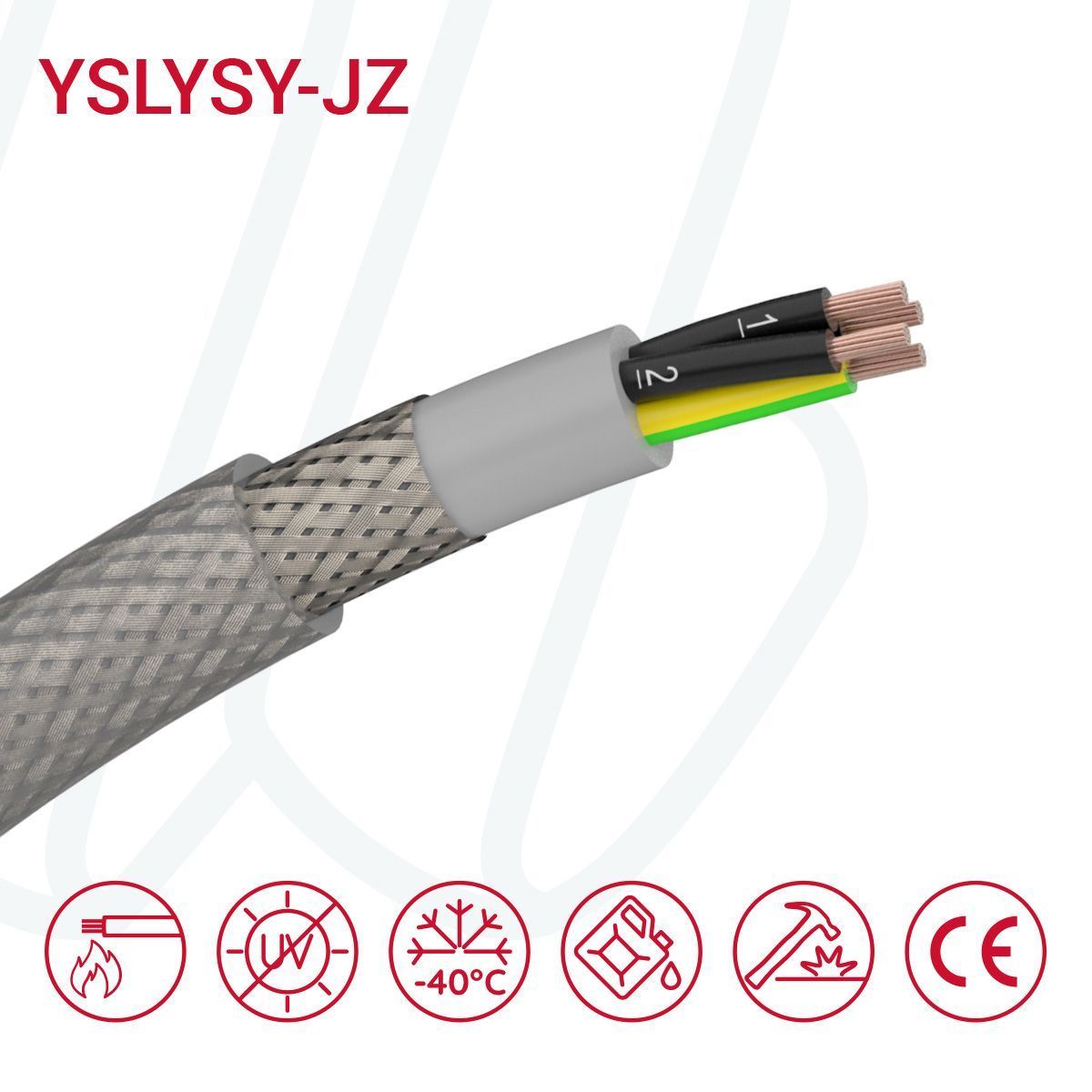 Кабель YSLYSY-JZ 12X0.75 прозора оболонка