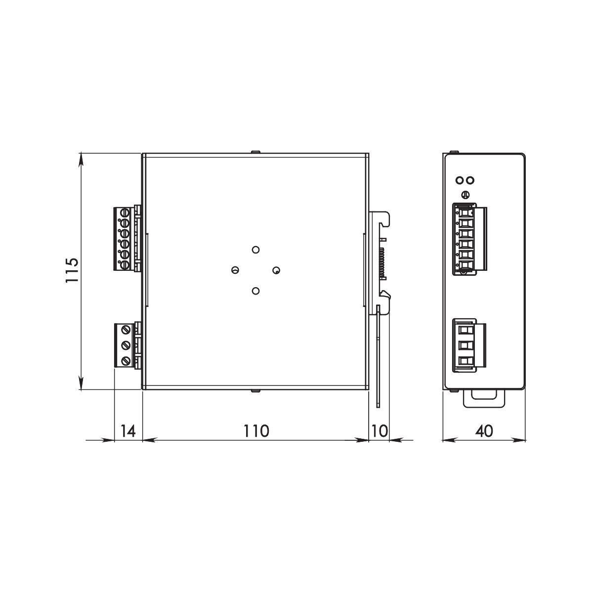 Джерело живлення LUTZE CPSB1-120-24E Compact Economy, регульоване, 120 Вт