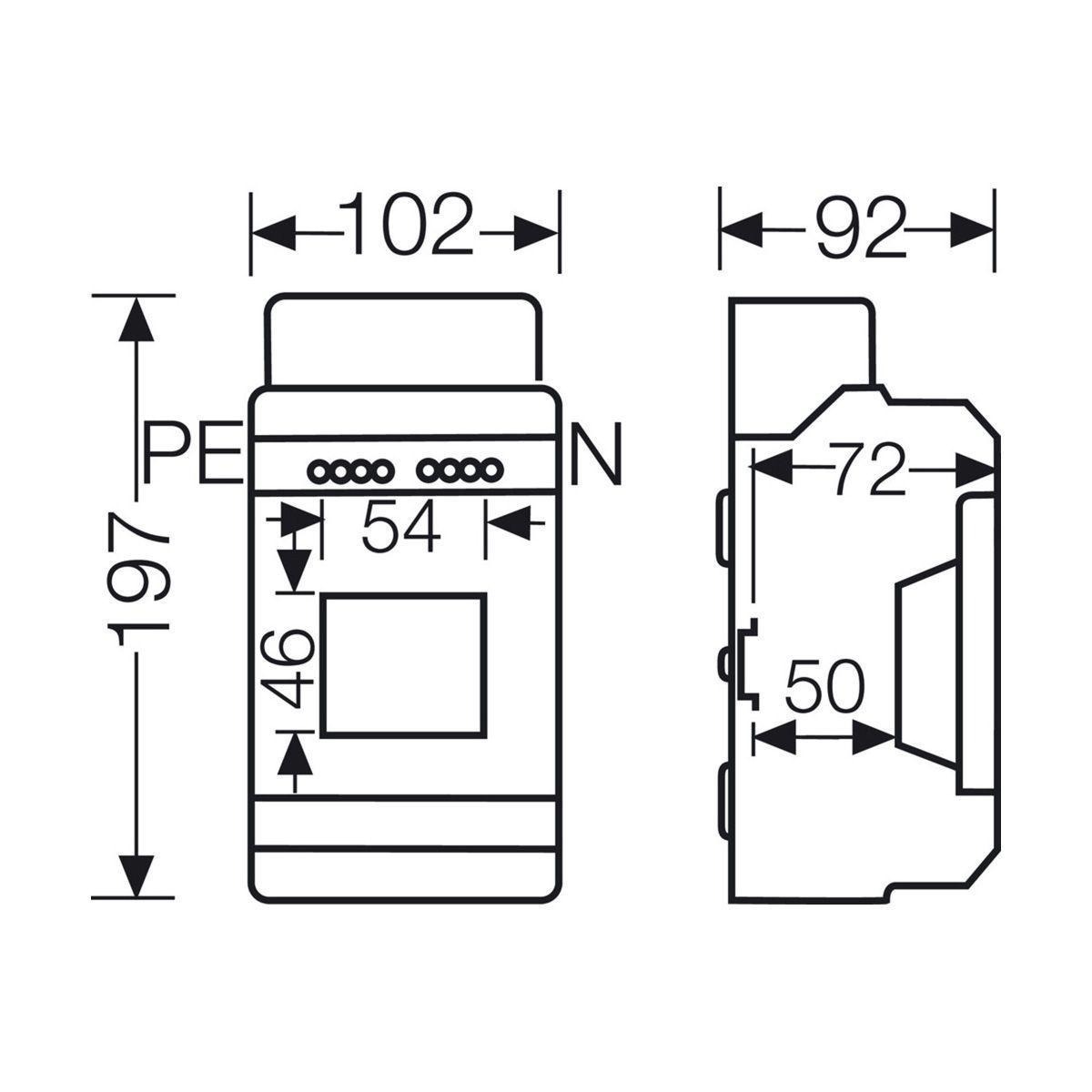 Розподільний щит KV 7103 з клемниками, 1х3 модулів, IP65 | HENSEL