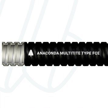 Металевий гофрорукав з покриттям з ПВХ ANACONDA MULTITITE FCE 20 &Oslash;17/21,5 мм чорний (упак. 10м) | ANAMET EUROPE