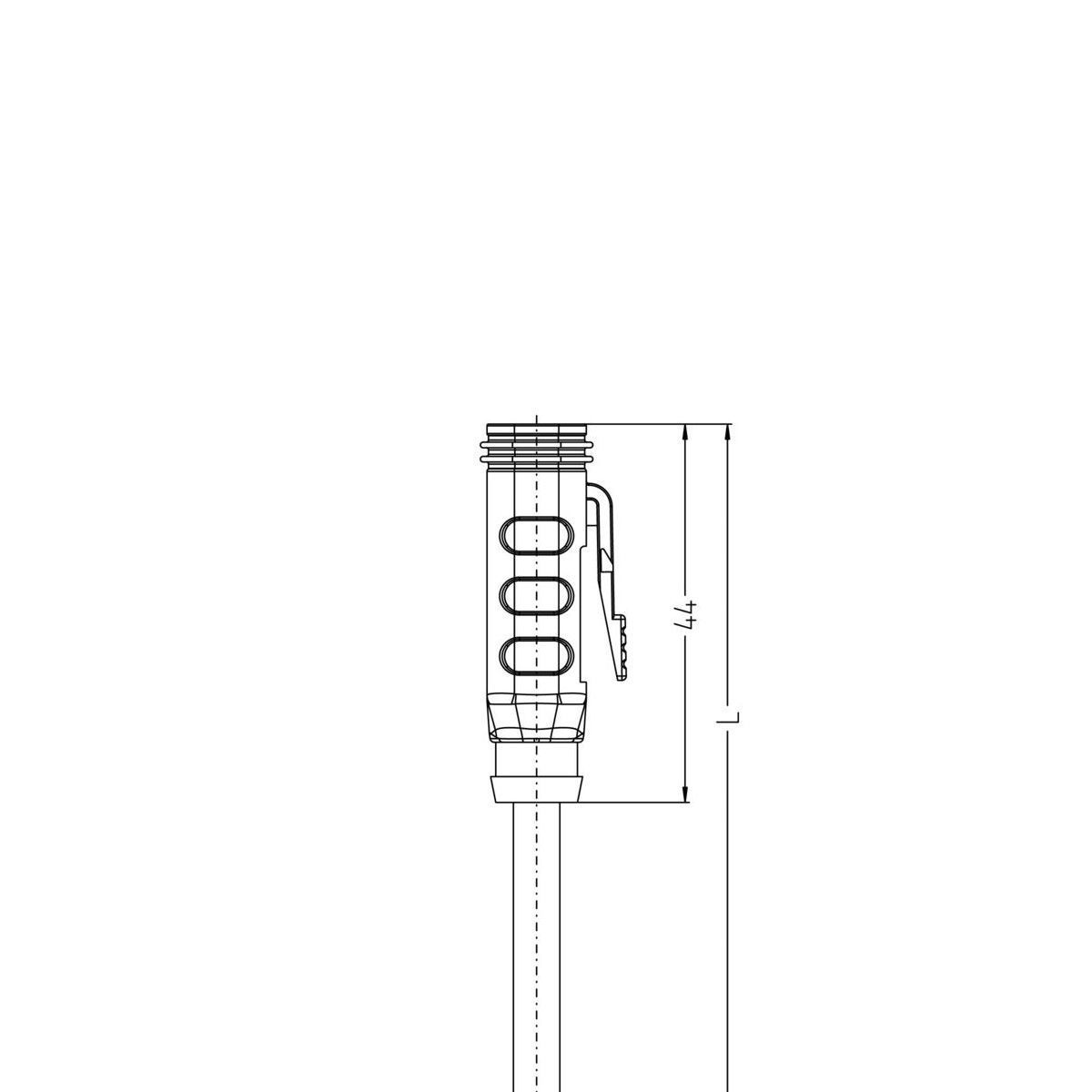 Кабель MA-ET06-2S-10/S370 ET, гніздо пряме, 2п, PUR, 10м, чорний | ESCHA
