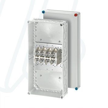 Розподільна коробка K2405 300x600x170 мм, IP65, з клемником 4х240 мм&sup2;, світло-сіра RAL 7035 | HENSEL
