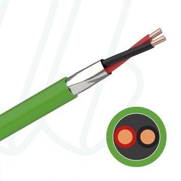 Кабель EIB-BUS / KNX J-Y(St)Yh 01X2X0,8 (0,5мм&sup2;) зелений