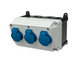 Модуль AMAXX 130x225 мм з роз'ємами 3xSchuko IP44, 3, немає, 130x225