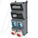 Модуль AMAXX 520x225 мм з роз'ємами 1xCEE16А5п 1xCEE32А5п 2xSchuko 1xRCD 63А 4п 0.03А 1xMCB32А3п/C 1xMCB16А3п/C 2xMCB16А1п/C IP67, 2, 1, 1, є, 63A 4p IFN=0.03A, 2, 1, 1, 1, 520x225