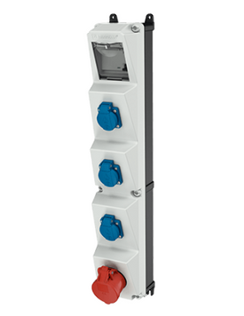 Модуль AMAXX 650x112,5 мм з роз'ємами 1xCEE16А5п 1xRCD 40А 4п 0,03А IP44, 1, 40A 4p IFN=0.03 A, 1, 650x112,5