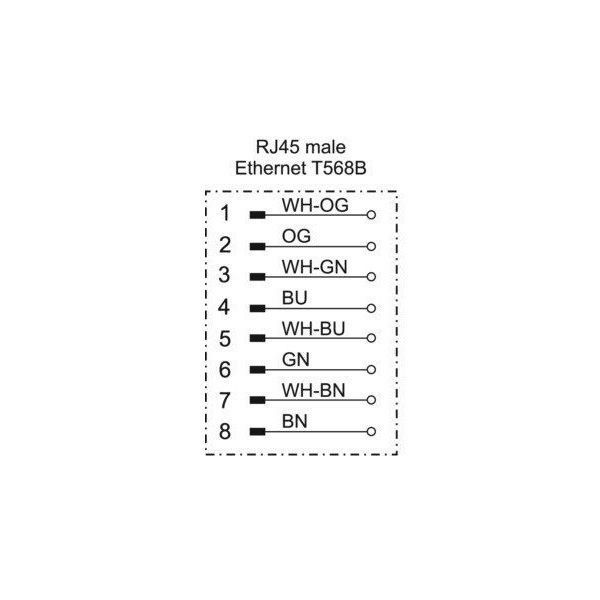 Роз'єм Cat.6A T568 для монтажу RJ45 прямий, штекер, 8п, AWG24-22/1, AWG27-22/7, B, металевий корпуc