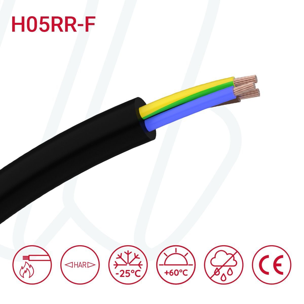 Кабель H05RR-F 5G1,5 чорний