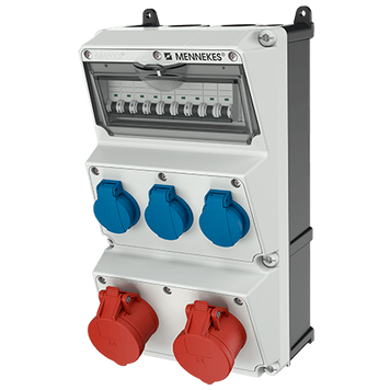 Модуль AMAXX 390x225 мм з роз'ємами 2xCEE16А5п 3xSchuko 2xMCB16А3п/D 3xMCB16А1п/C IP44, 3, 2, є, 3, 2, 390x225