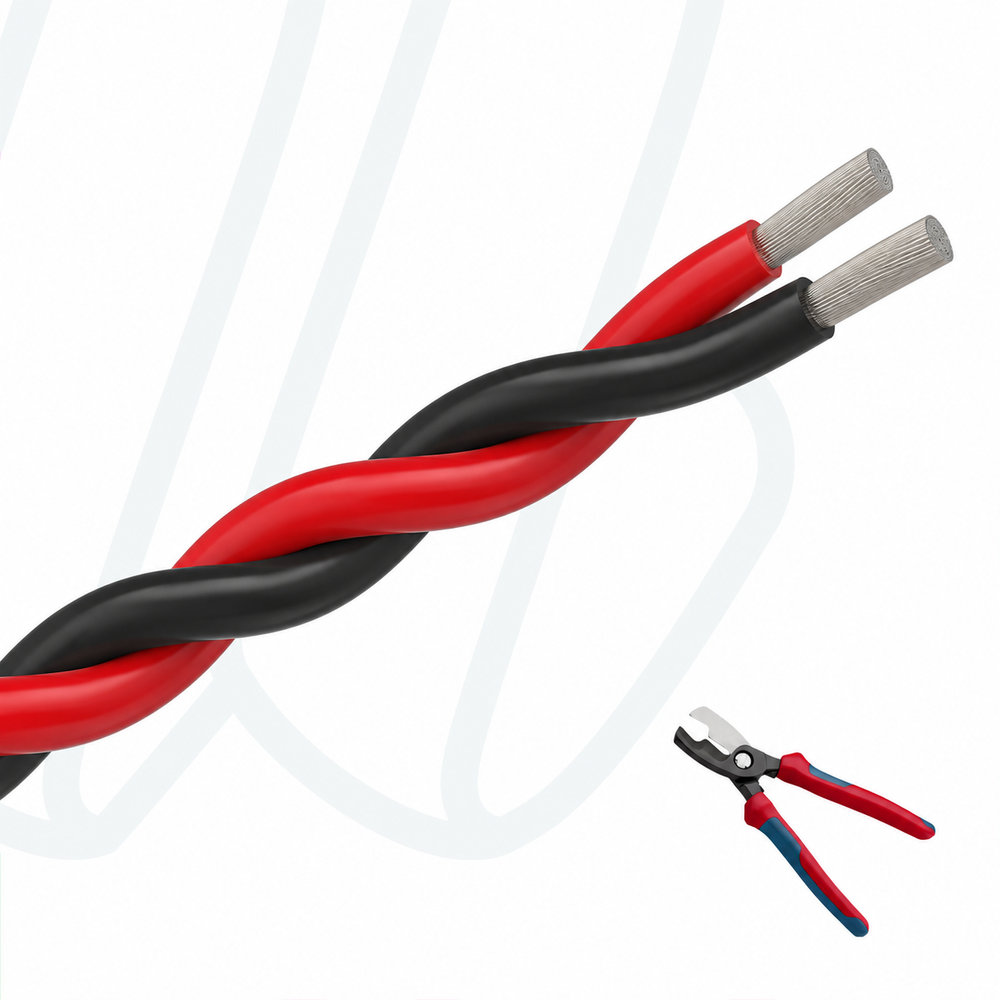 Високотемпературний силіконовий двожильний провід MARDAL 2XAWG18 у спільній чорній оболонці