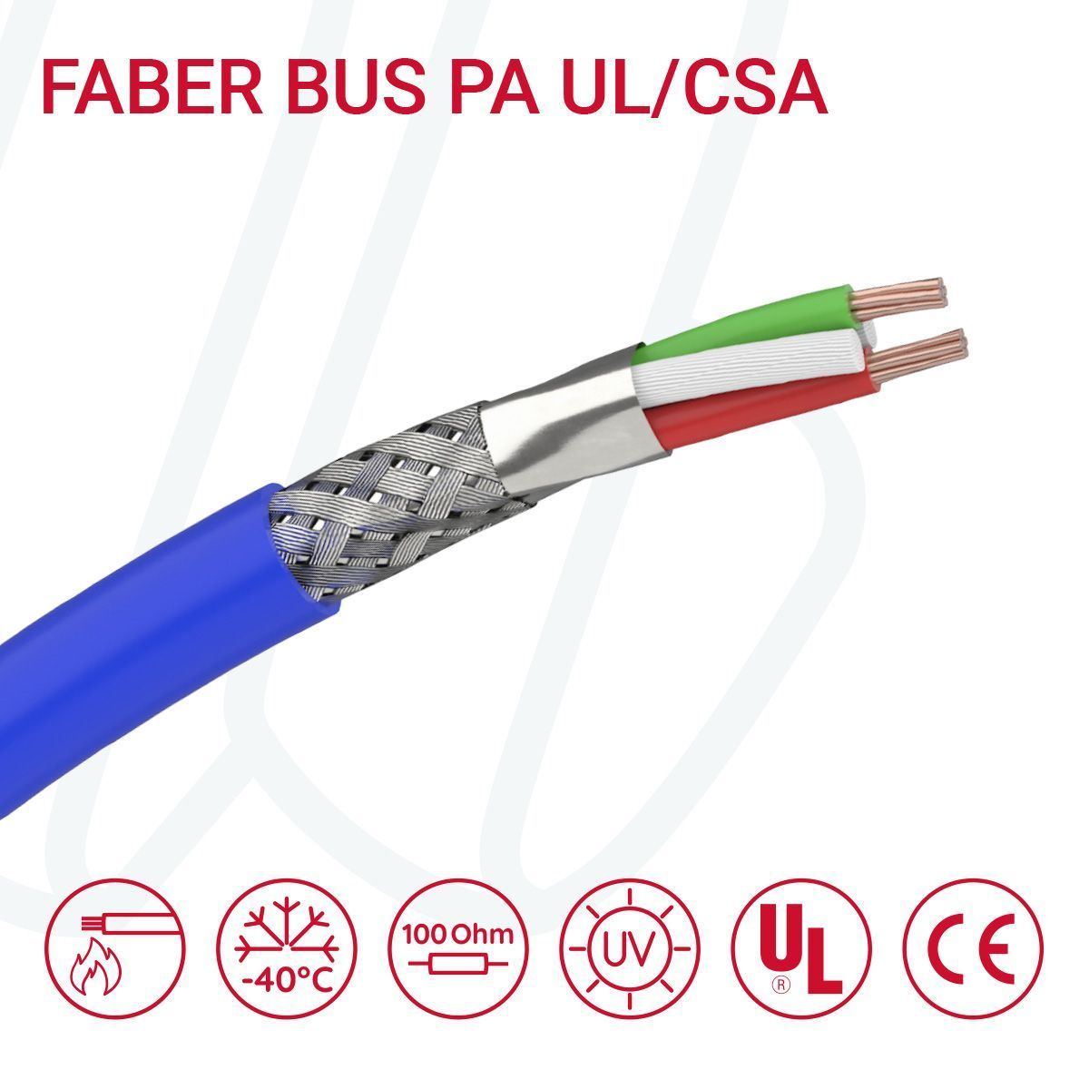 Кабель PROFIBUS PA FLEX 1X2XAWG18/7 UL/CSA синій