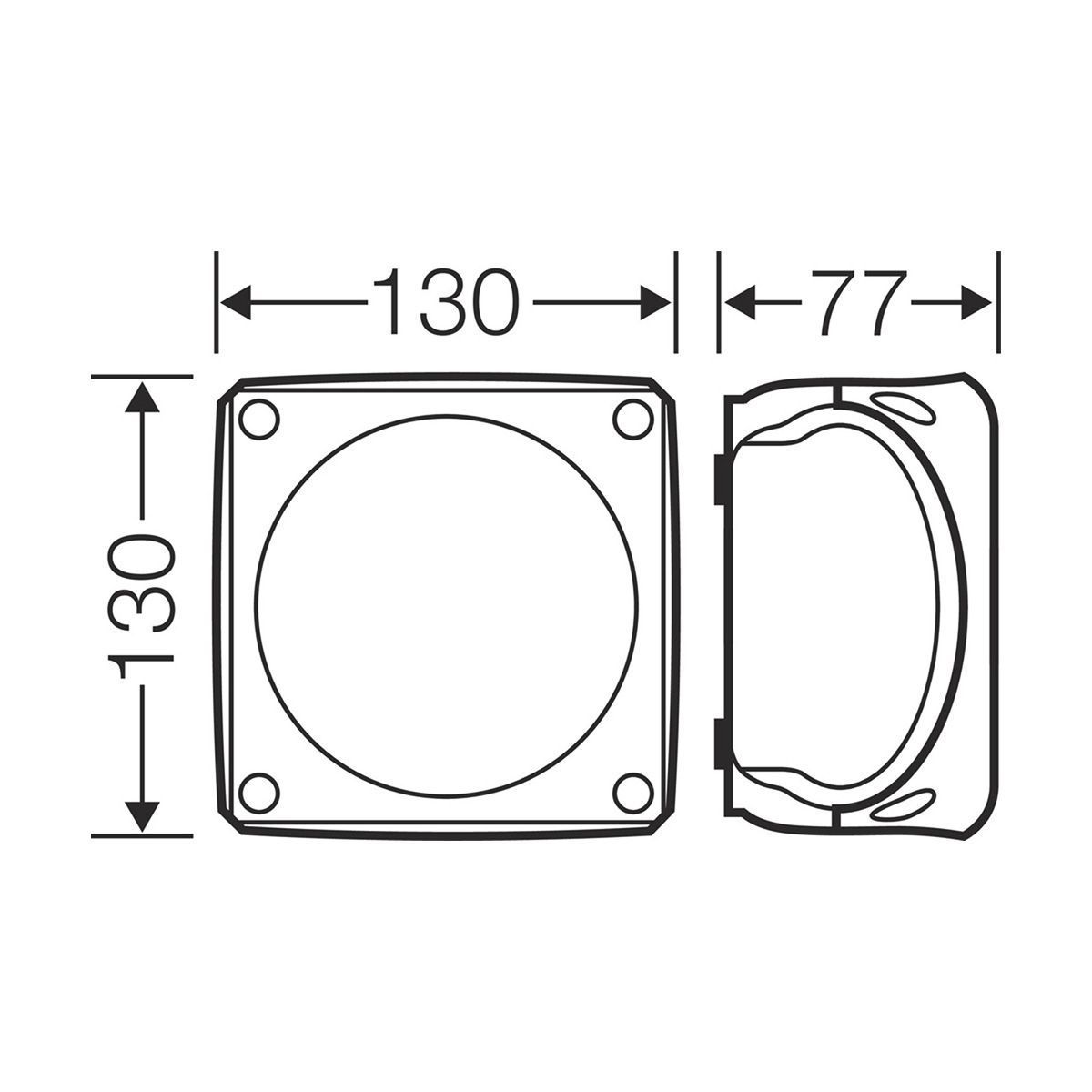 Розподільна коробка KF0606G 130x130x77 мм, IP66/67, з клемником 5х6 мм&sup2;, світло-сіра RAL 7035 | HENSEL