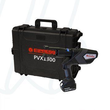 Обтискний пістолет на акумуляторі PVX1300-ADV для контактних обжимних клем (з кейсом) | ELPRESS