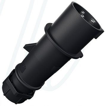 Штекер AM-TOP 32A 3п 6г 230В, IP44 чорний, 32 A, 3, 230 В, 6г