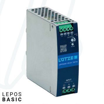 Джерело живлення LUTZE LEPOS-BC-120-24, 1 фазне, регульоване, 120 Вт