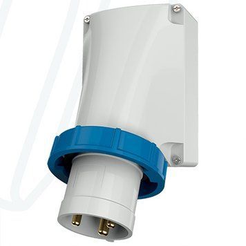 Штекер настінний 63A 3п 6г 230В, IP67, 63 A, 3, 230 В, 6г