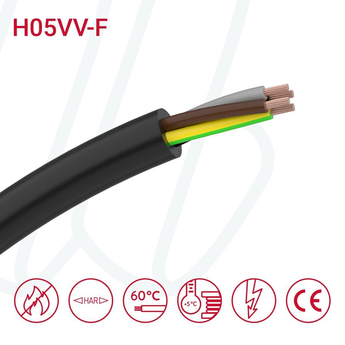 Кабель H05VV-F 03G1.5 чорний