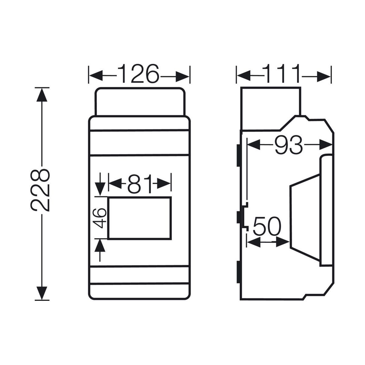 Розподільний щит KV 1604 без клемника, 1х4.5 модулів, IP54 | HENSEL