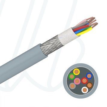 Кабель LUTZE SUPERFLEX TRONIC (C) PUR TP 04X2X0.25 сірий
